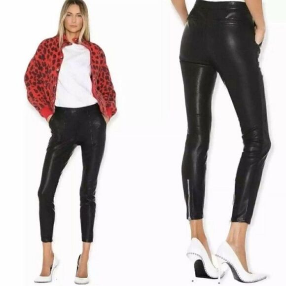 Blank NYC Pants - BlankNYC NWT Faux Leather Skinny Zippered Bond Pants in Carbon Size 30